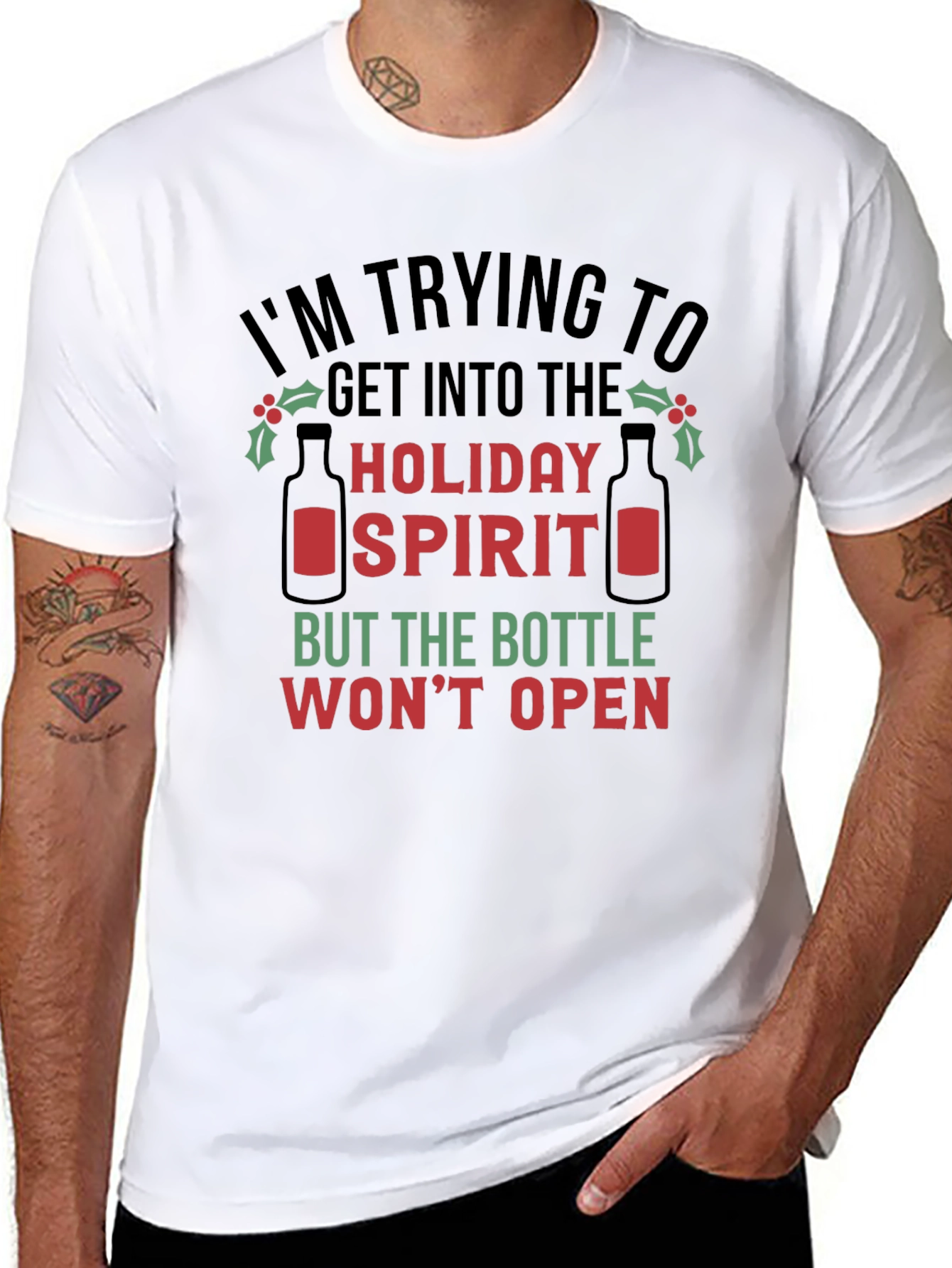 Holiday Spirit T-Shirt - Funny Christmas Tee