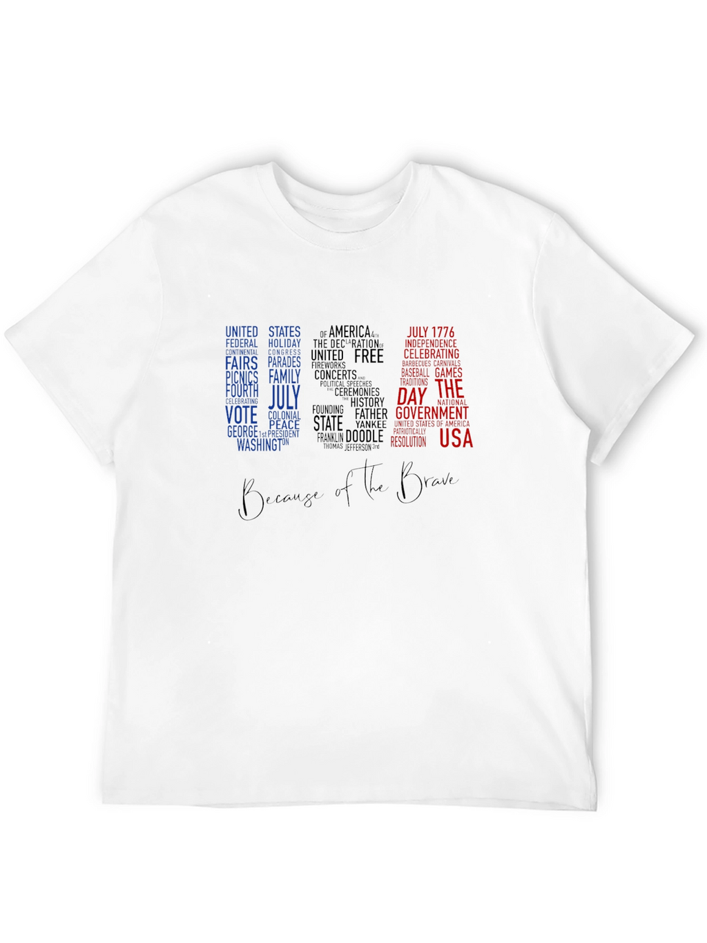 Patriotic USA Word Art T-Shirt