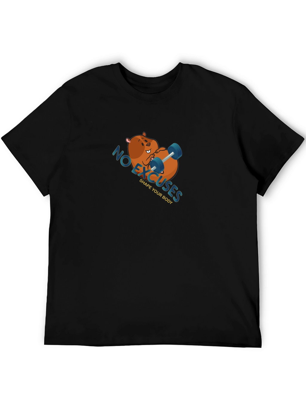 Funny Workout Beaver T-Shirt - No Excuses!