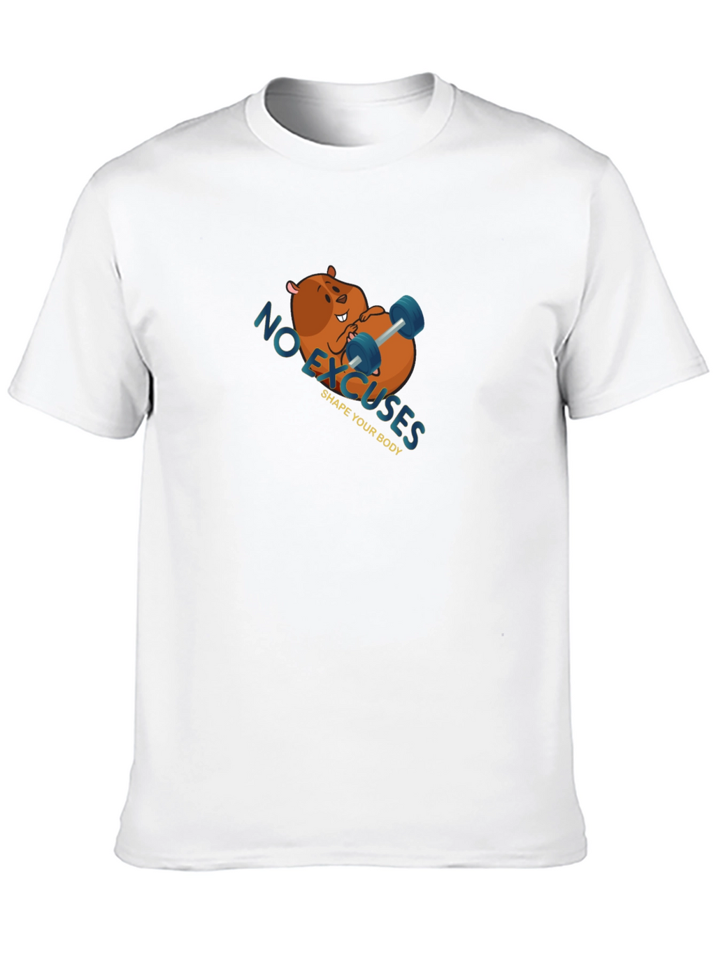 Funny Workout Beaver T-Shirt - No Excuses!