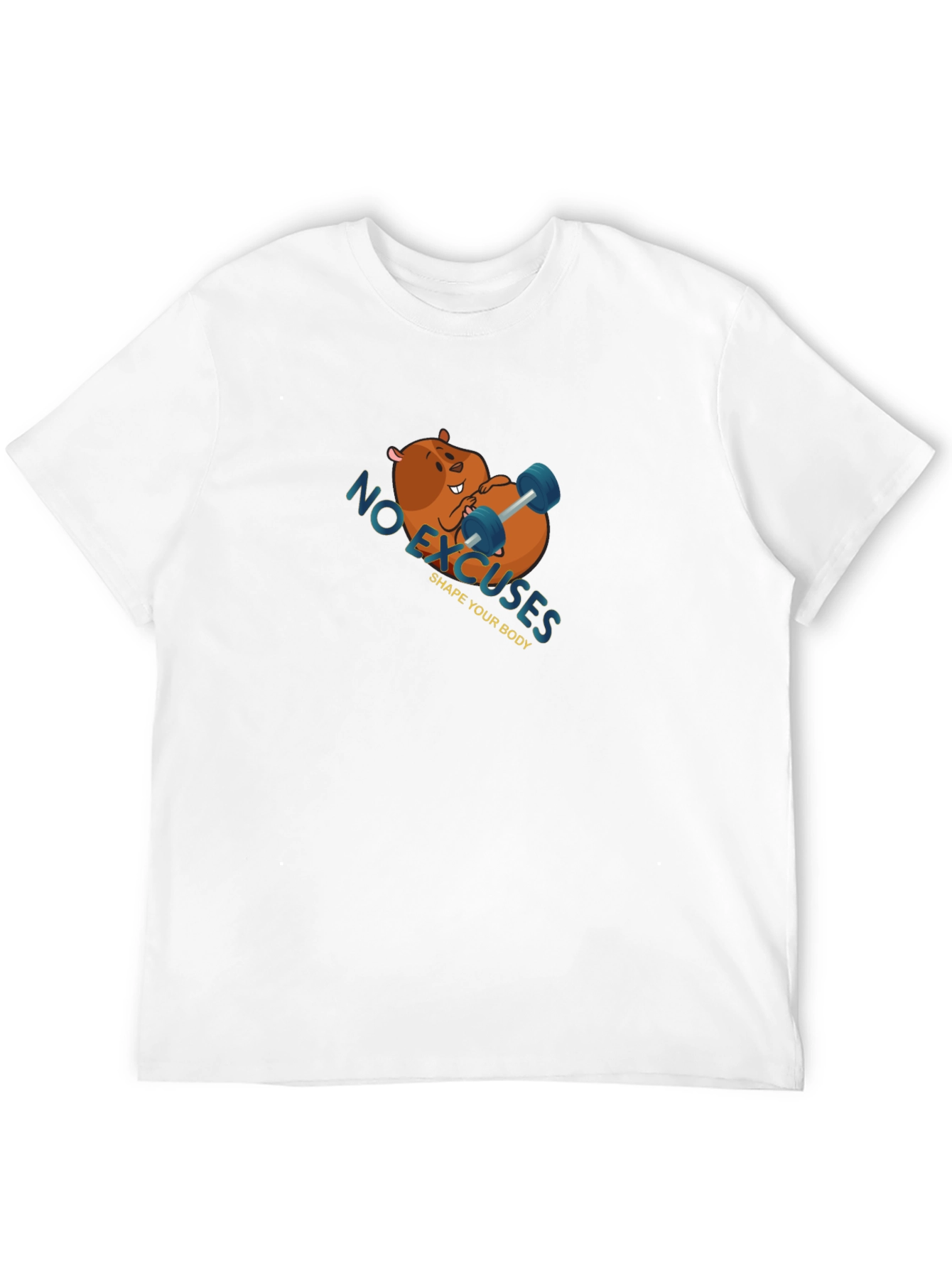 Funny Workout Beaver T-Shirt - No Excuses!