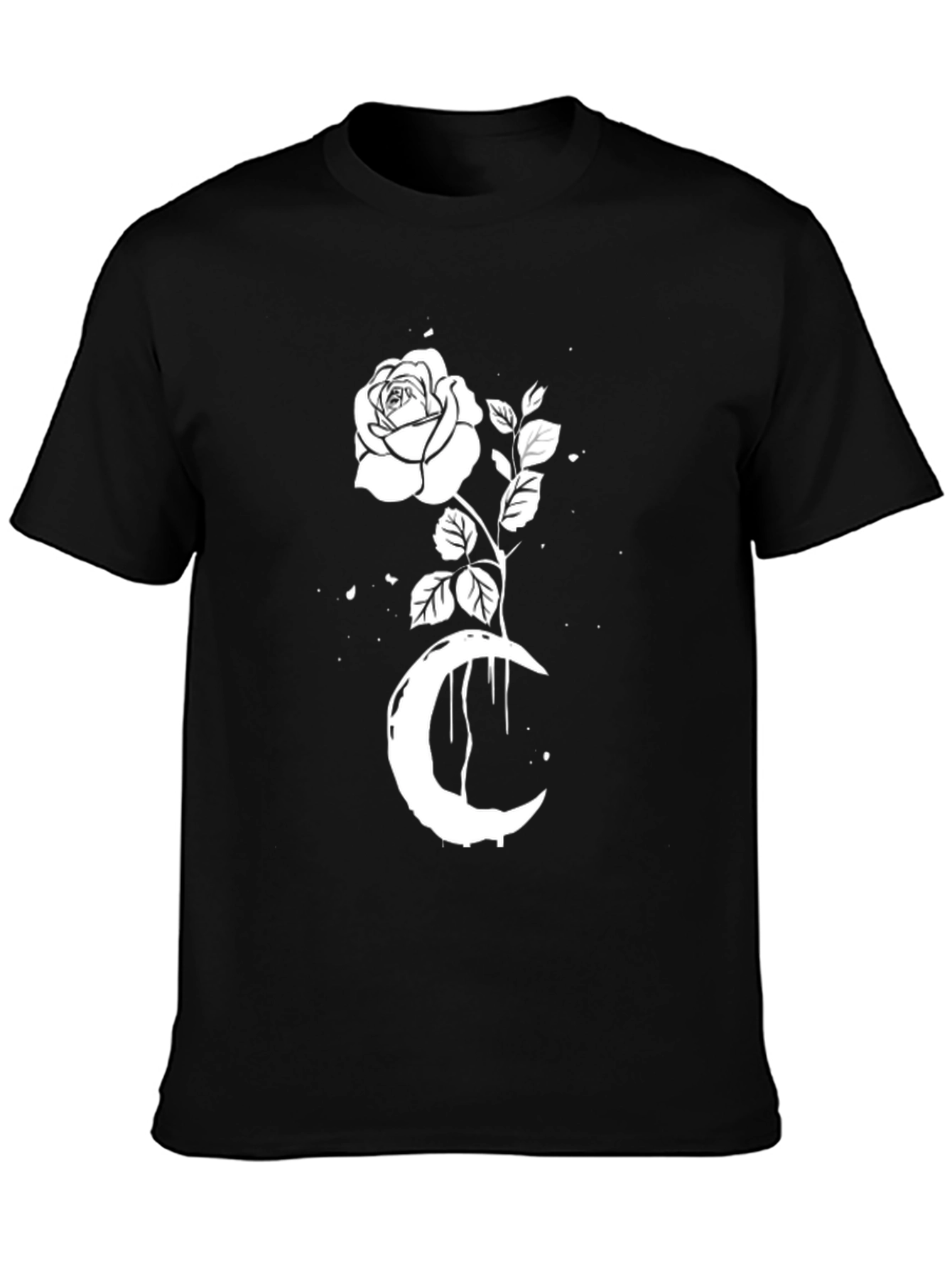 Rose & Crescent Moon Graphic Tee