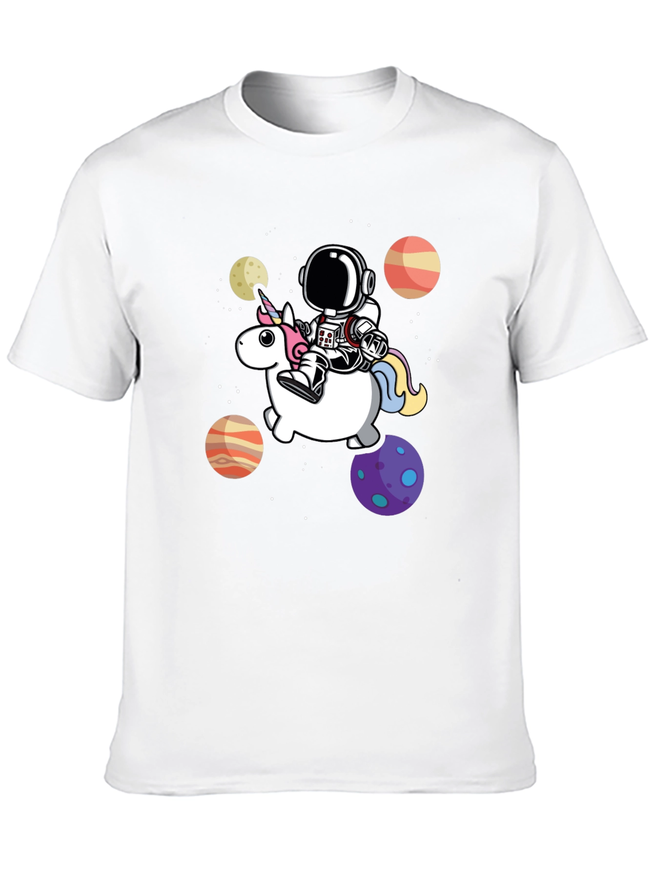 Astronaut Riding Unicorn Graphic Tee
