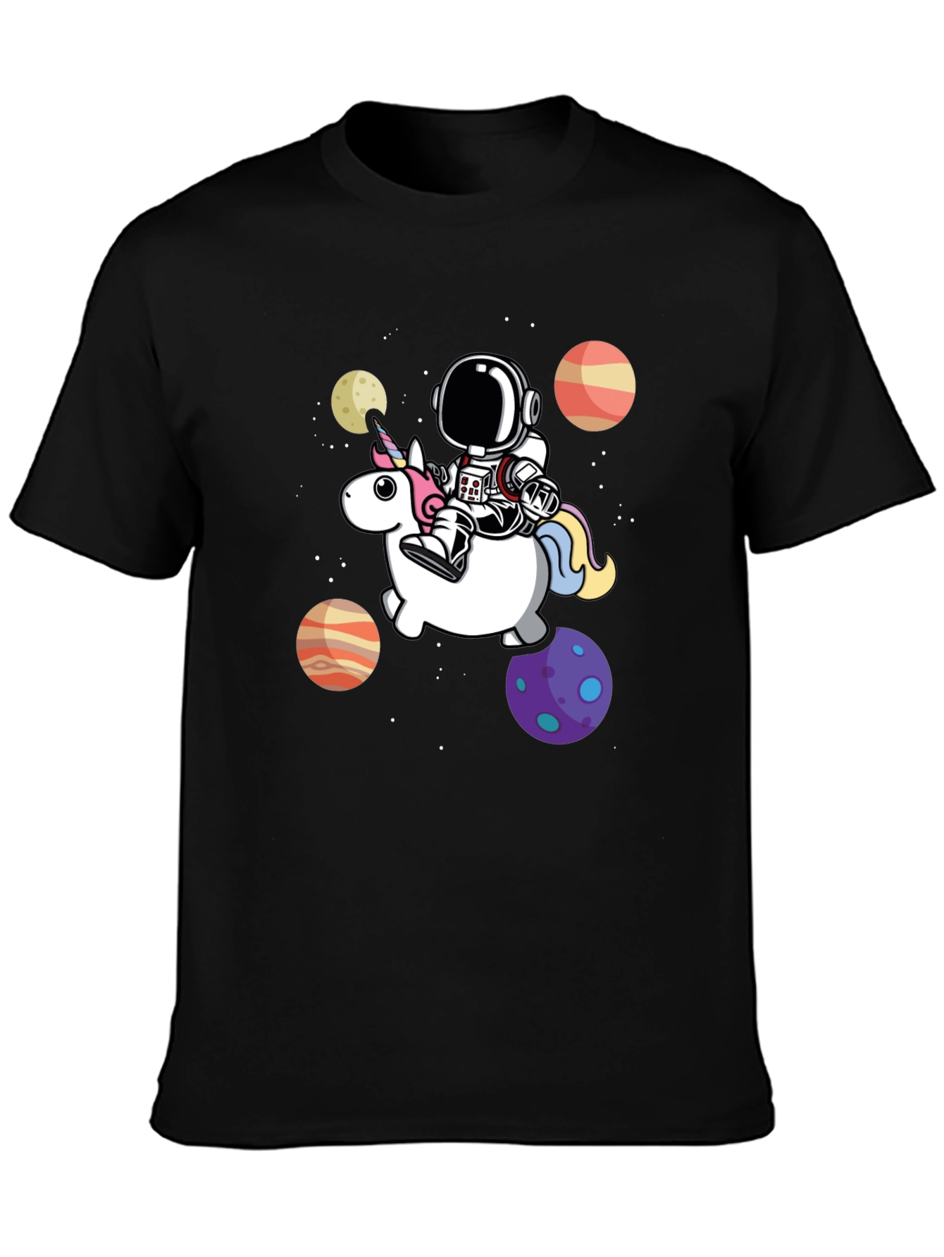 Astronaut Riding Unicorn Graphic Tee