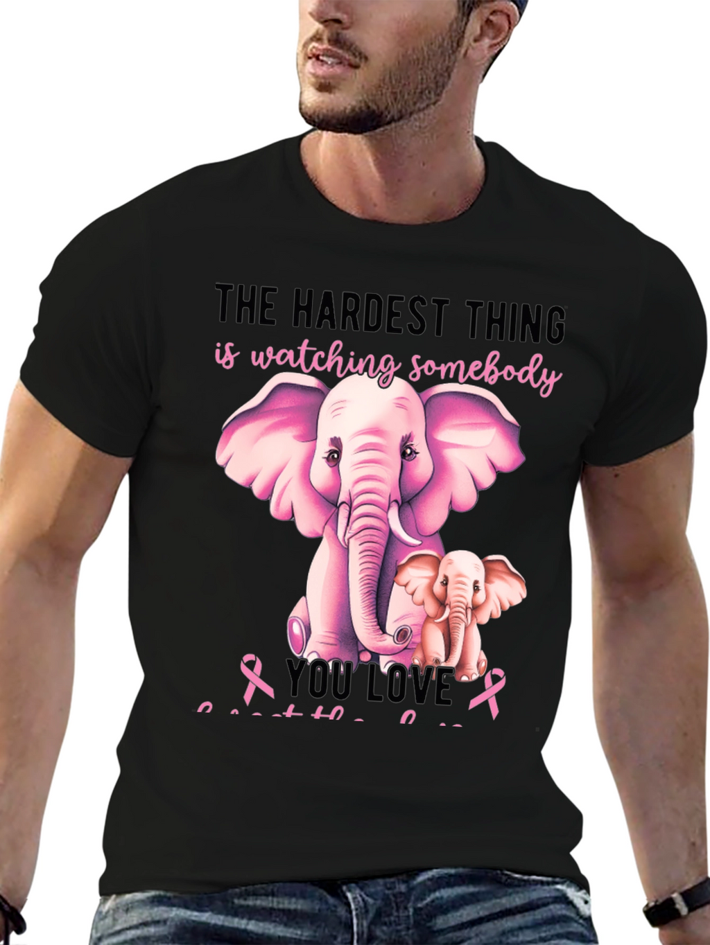 Elephant Breast Cancer Awareness T-Shirt