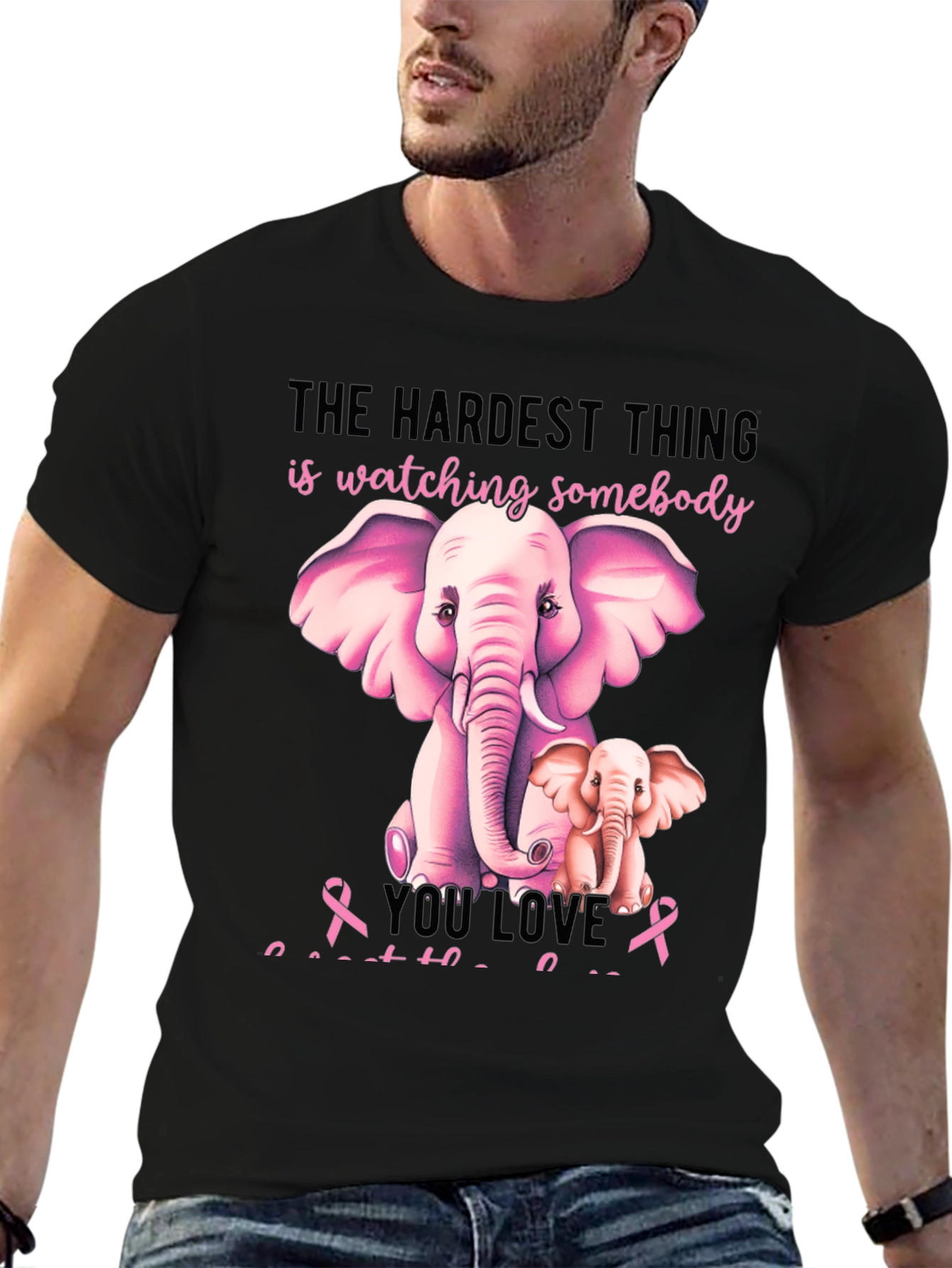 Elephant Breast Cancer Awareness T-Shirt