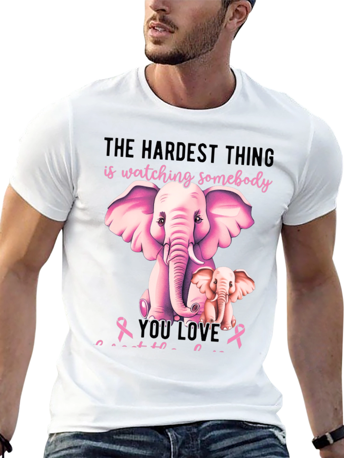 Elephant Breast Cancer Awareness T-Shirt
