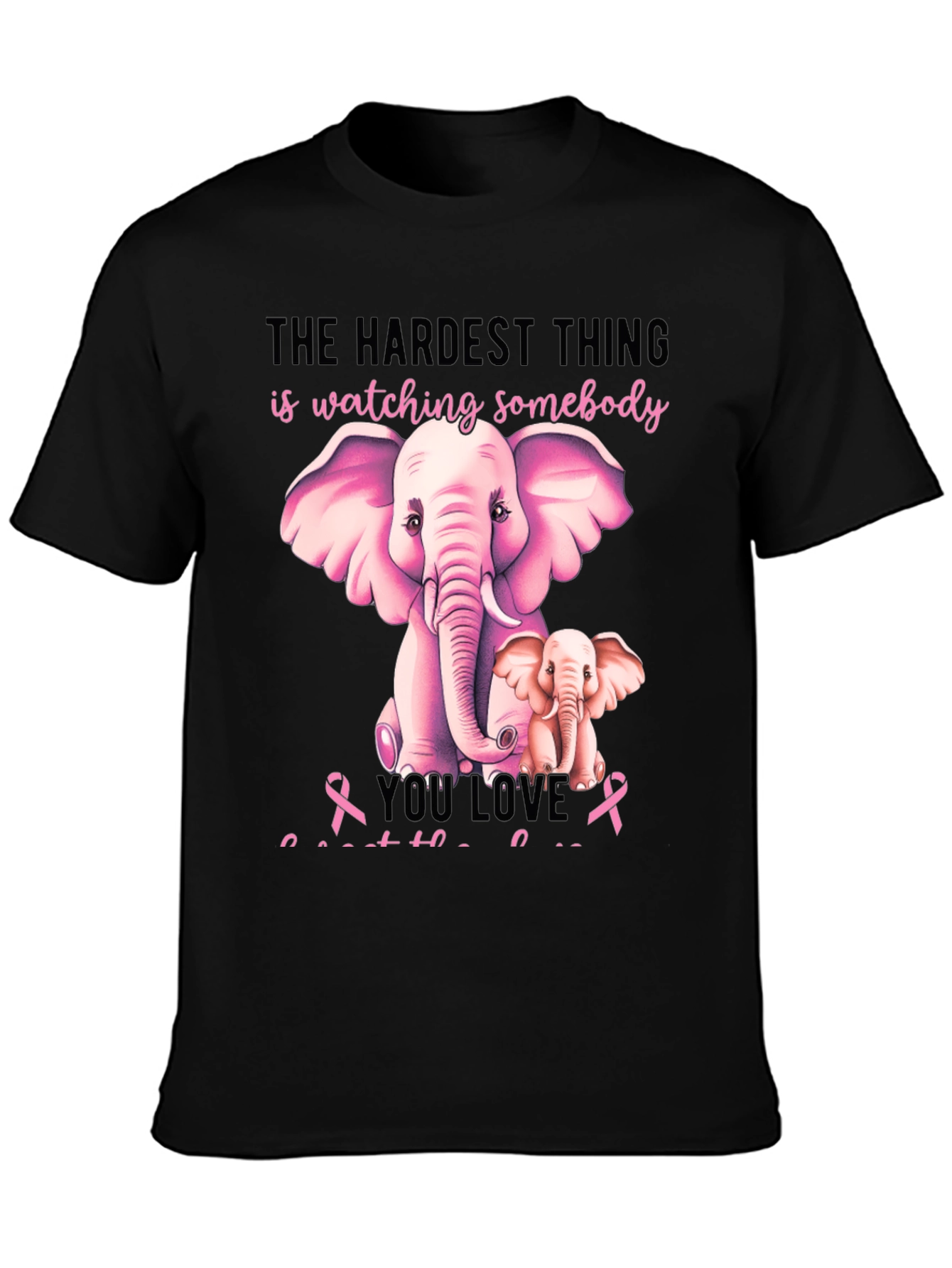 Elephant Breast Cancer Awareness T-Shirt