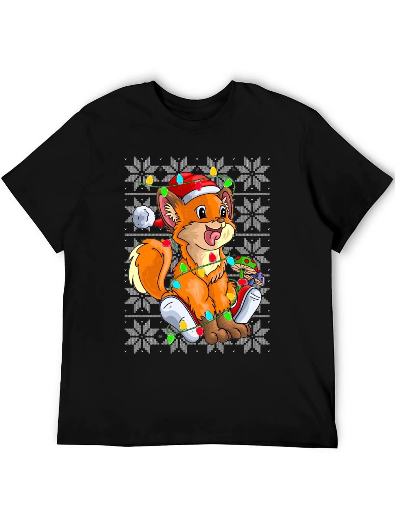Festive Fox Ugly Christmas Sweater T-Shirt
