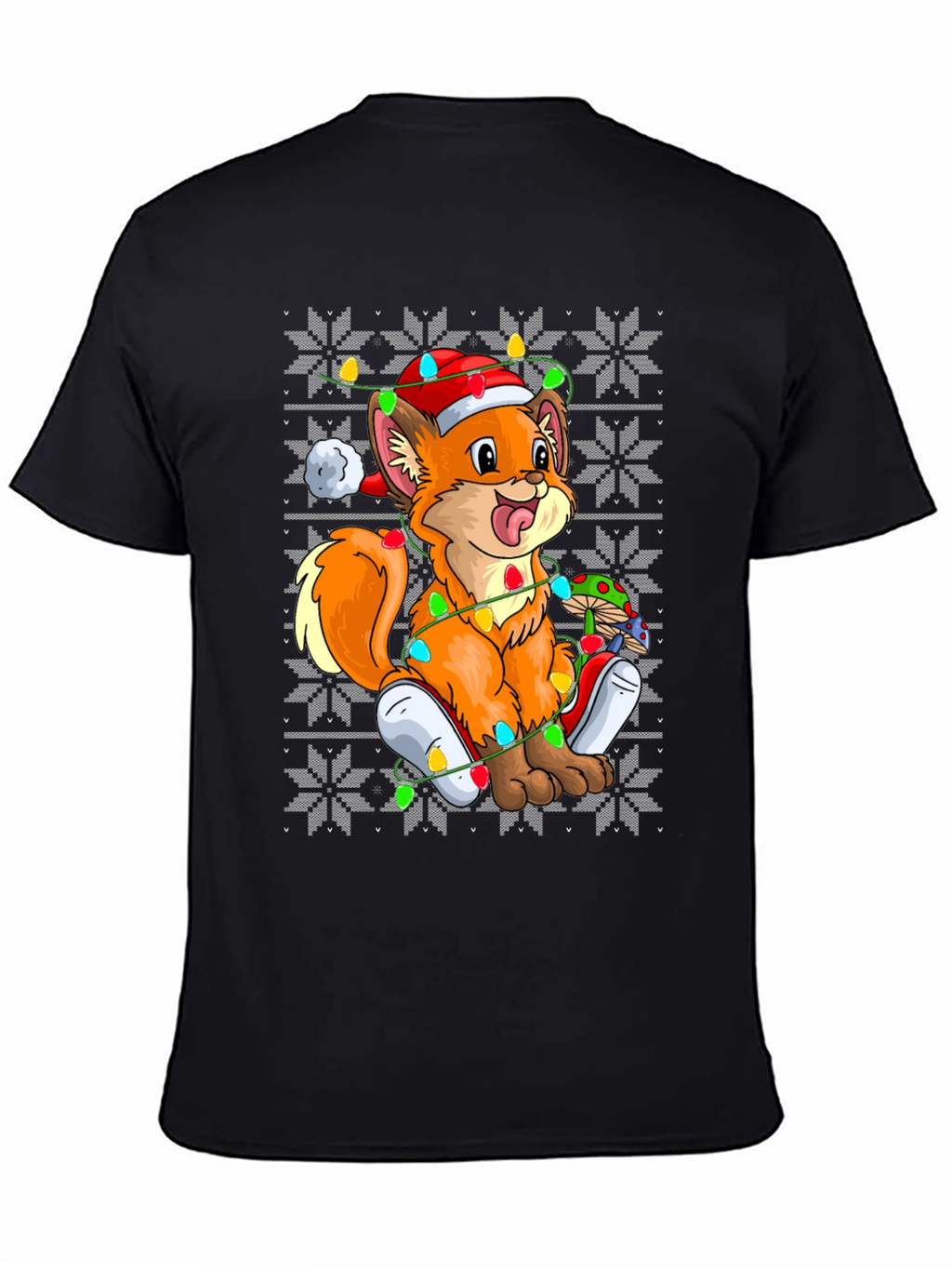 Festive Fox Ugly Christmas Sweater T-Shirt