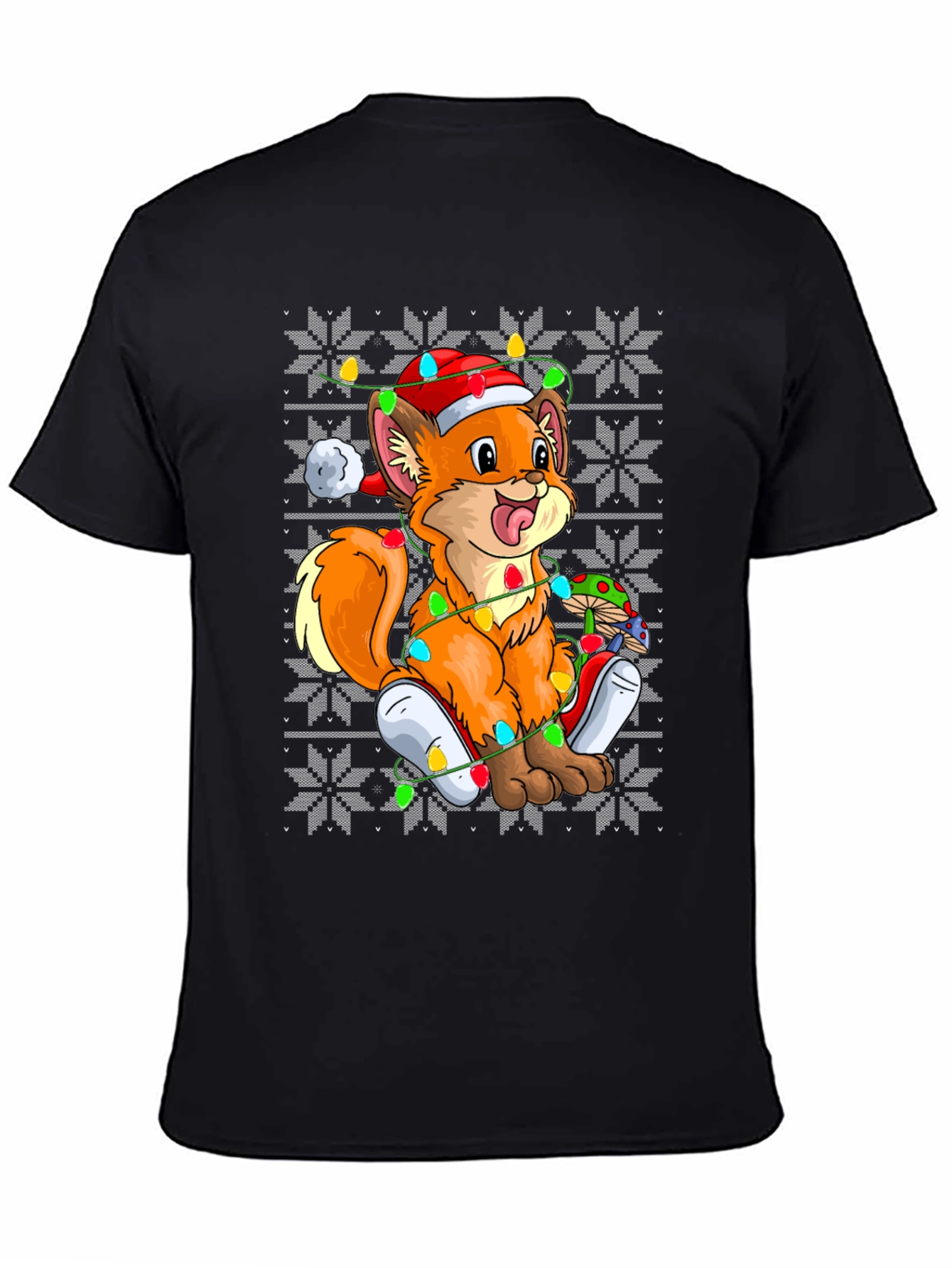 Festive Fox Ugly Christmas Sweater T-Shirt