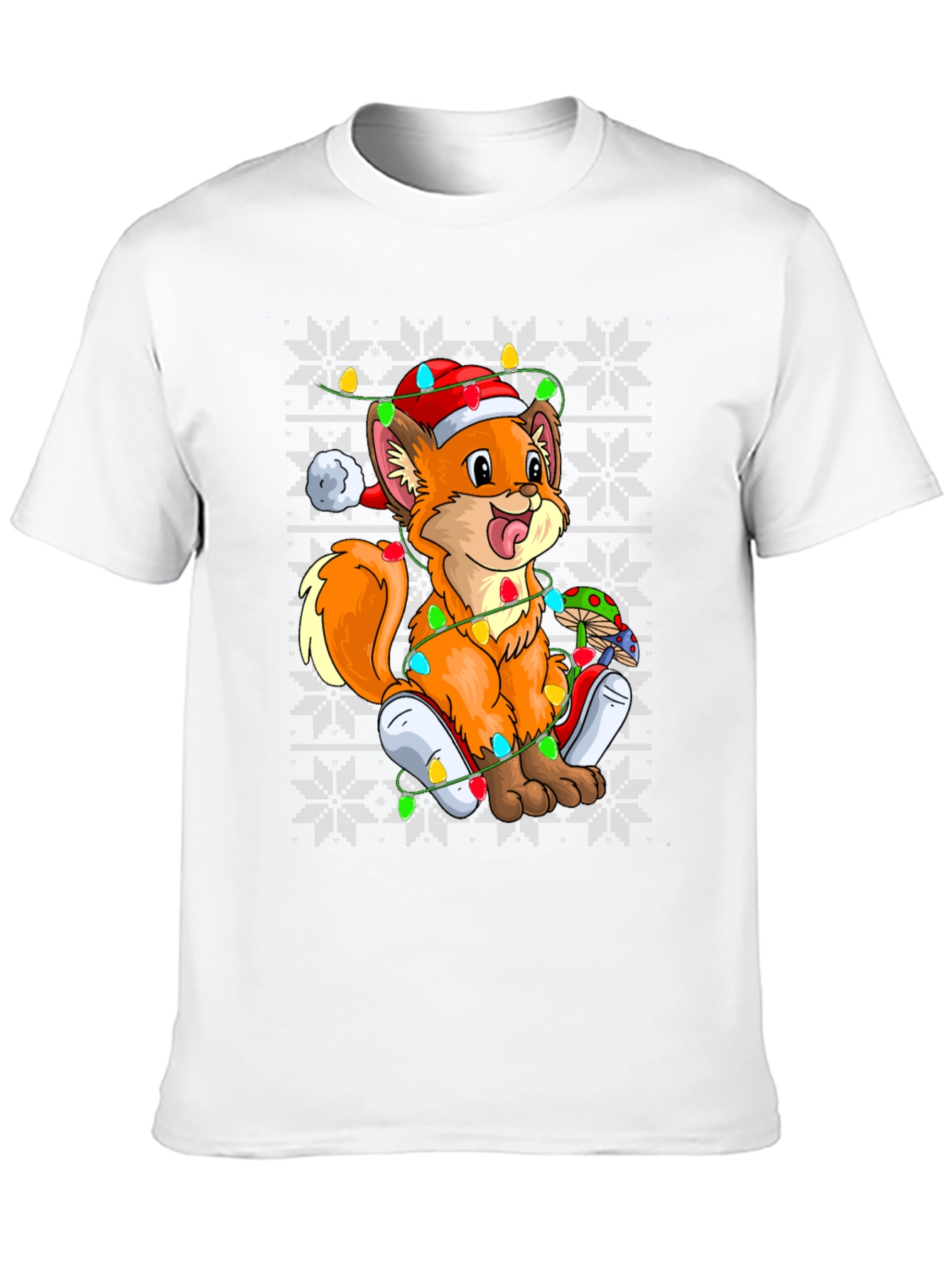 Festive Fox Ugly Christmas Sweater T-Shirt