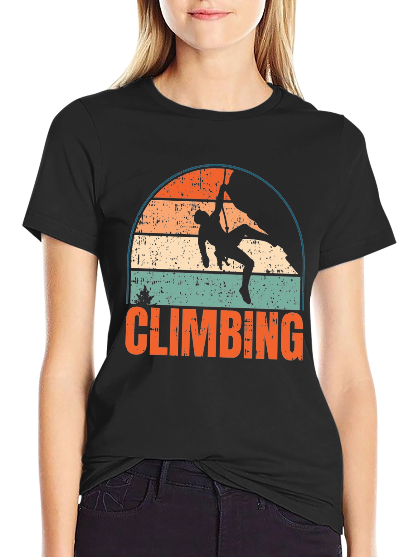 Retro Climbing T-Shirt - Vintage Style Climber Tee