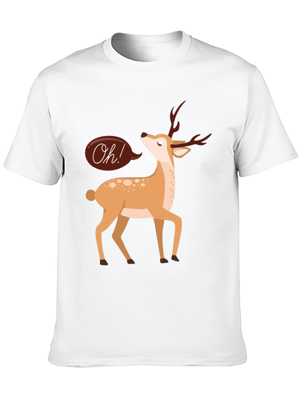 Oh Deer T-Shirt - Black Cotton Graphic Tee
