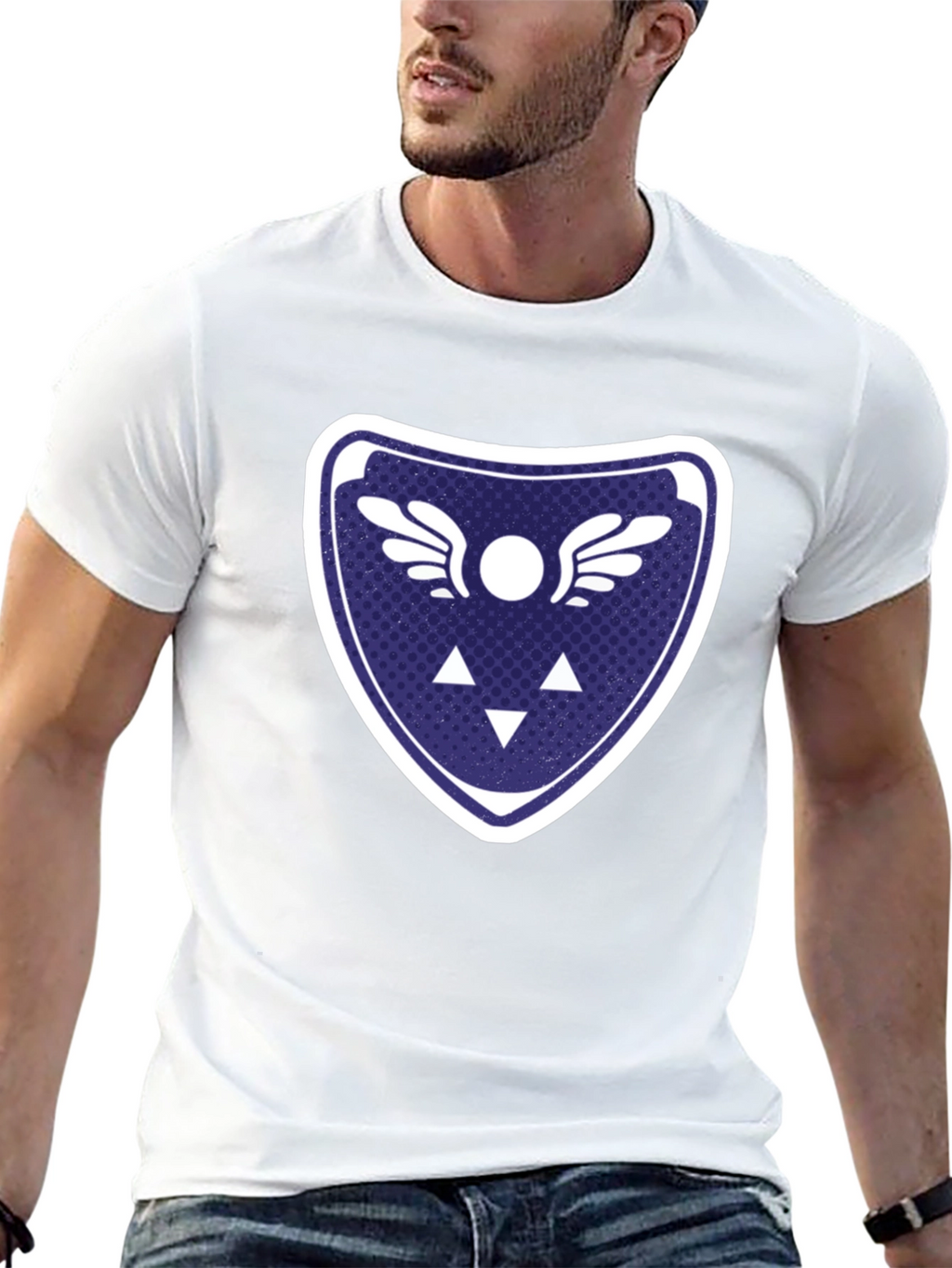 Emblem Graphic Print Mens T-Shirt