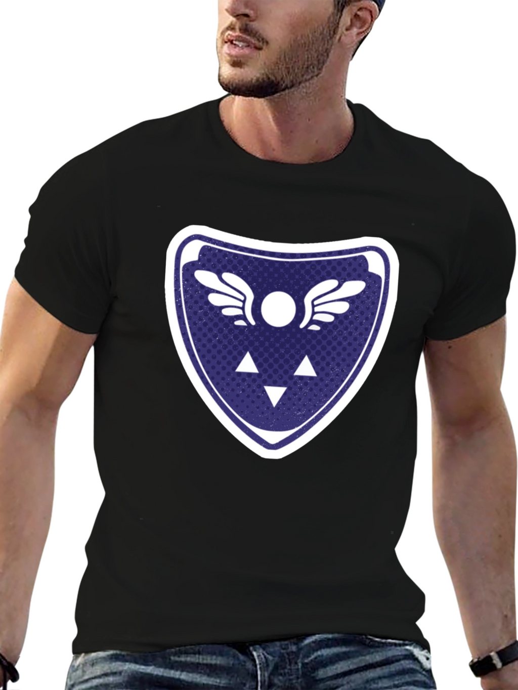 Emblem Graphic Print Mens T-Shirt