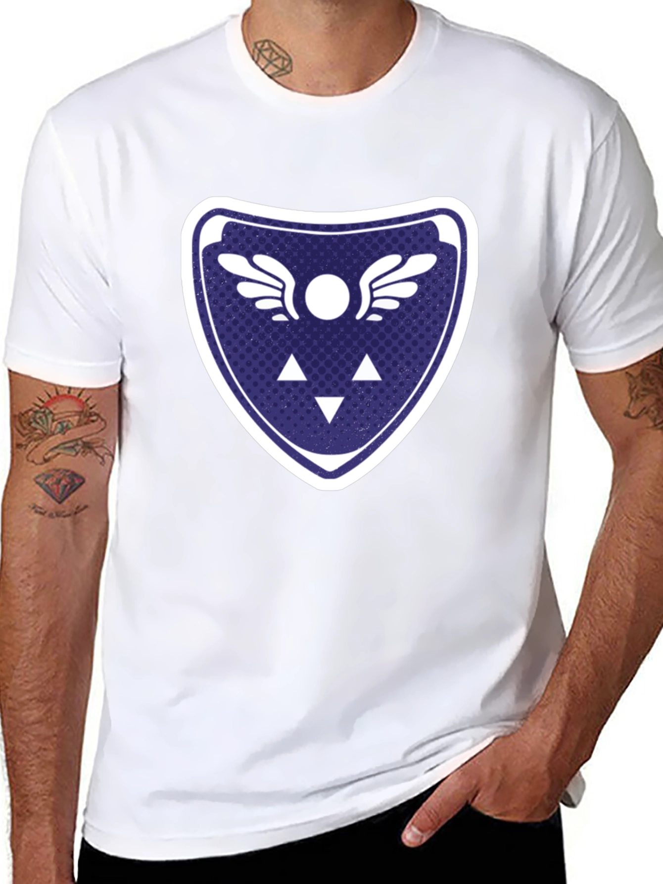 Emblem Graphic Print Mens T-Shirt