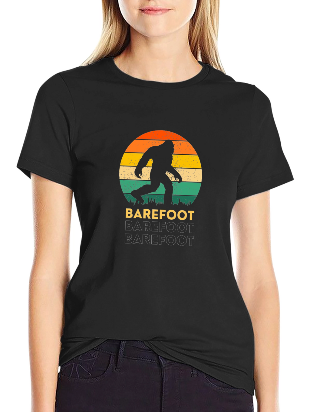 Retro Bigfoot T-Shirt - Barefoot Design