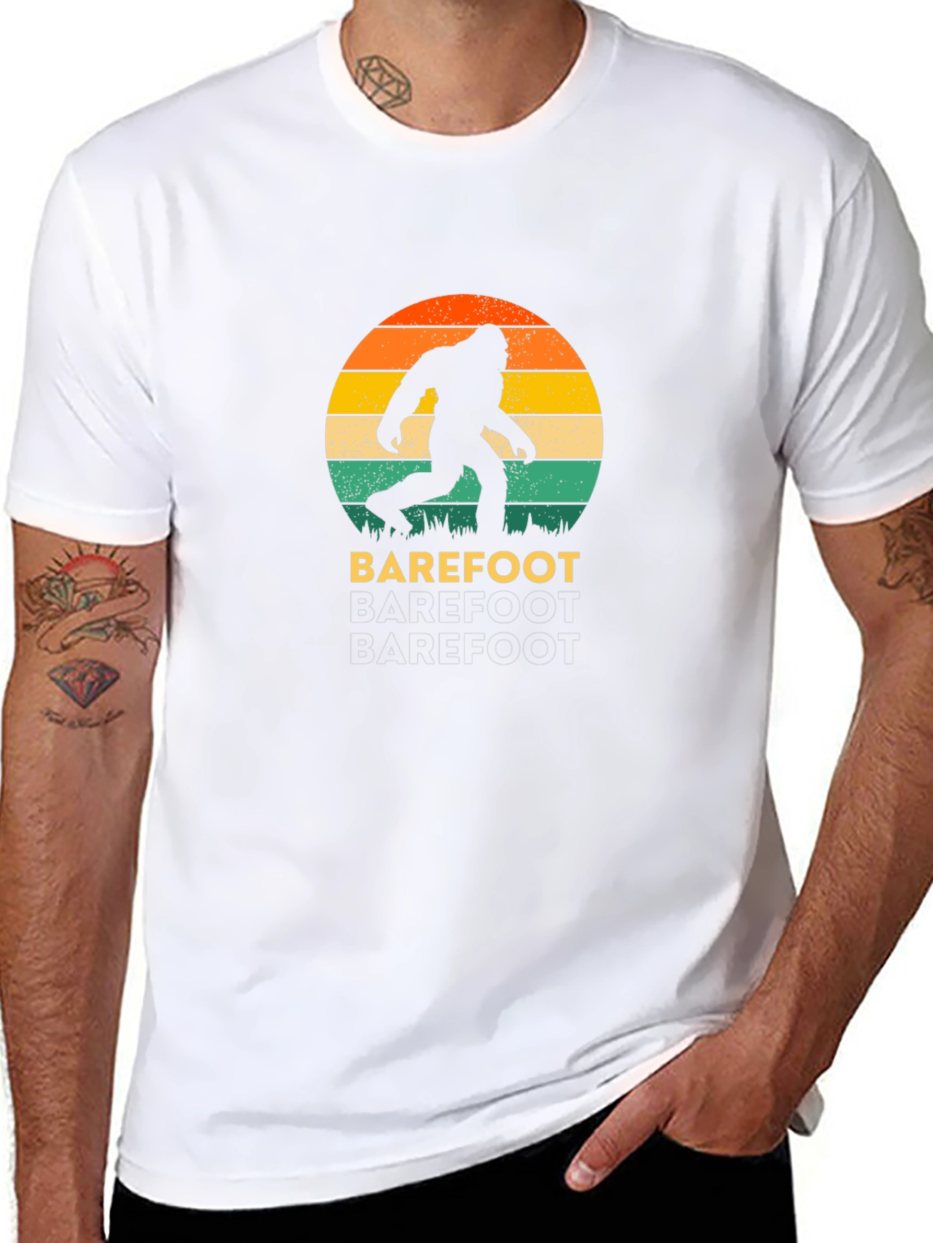 Retro Bigfoot T-Shirt - Barefoot Design