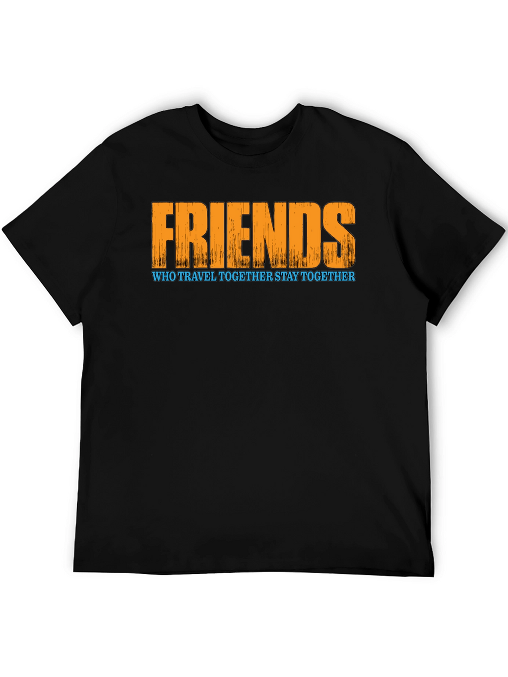 Friends Travel Together T-Shirt - Black Graphic Tee