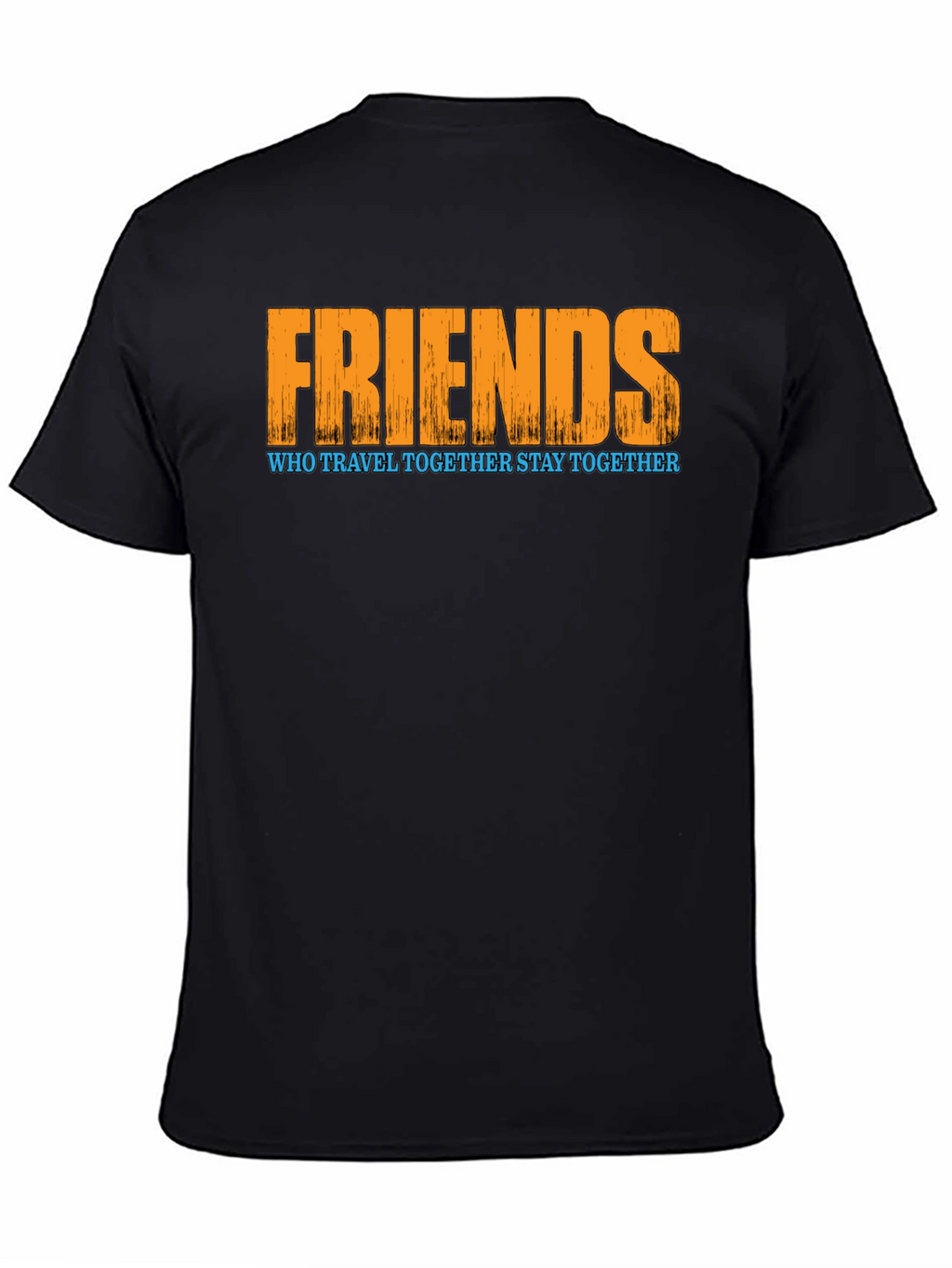 Friends Travel Together T-Shirt - Black Graphic Tee