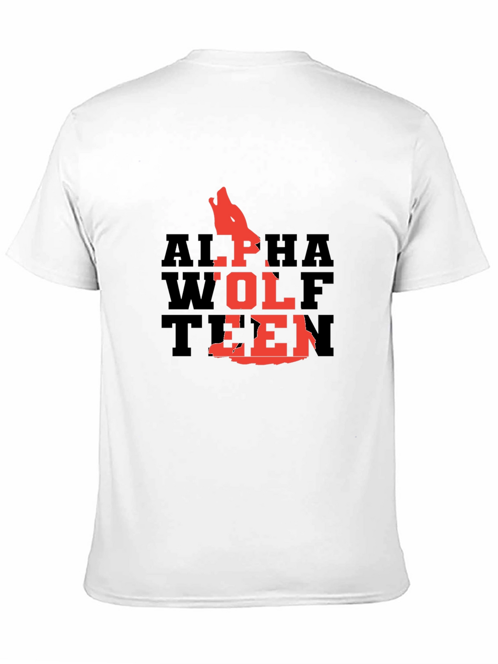 Alpha Wolf Teen Graphic T-Shirt - Black