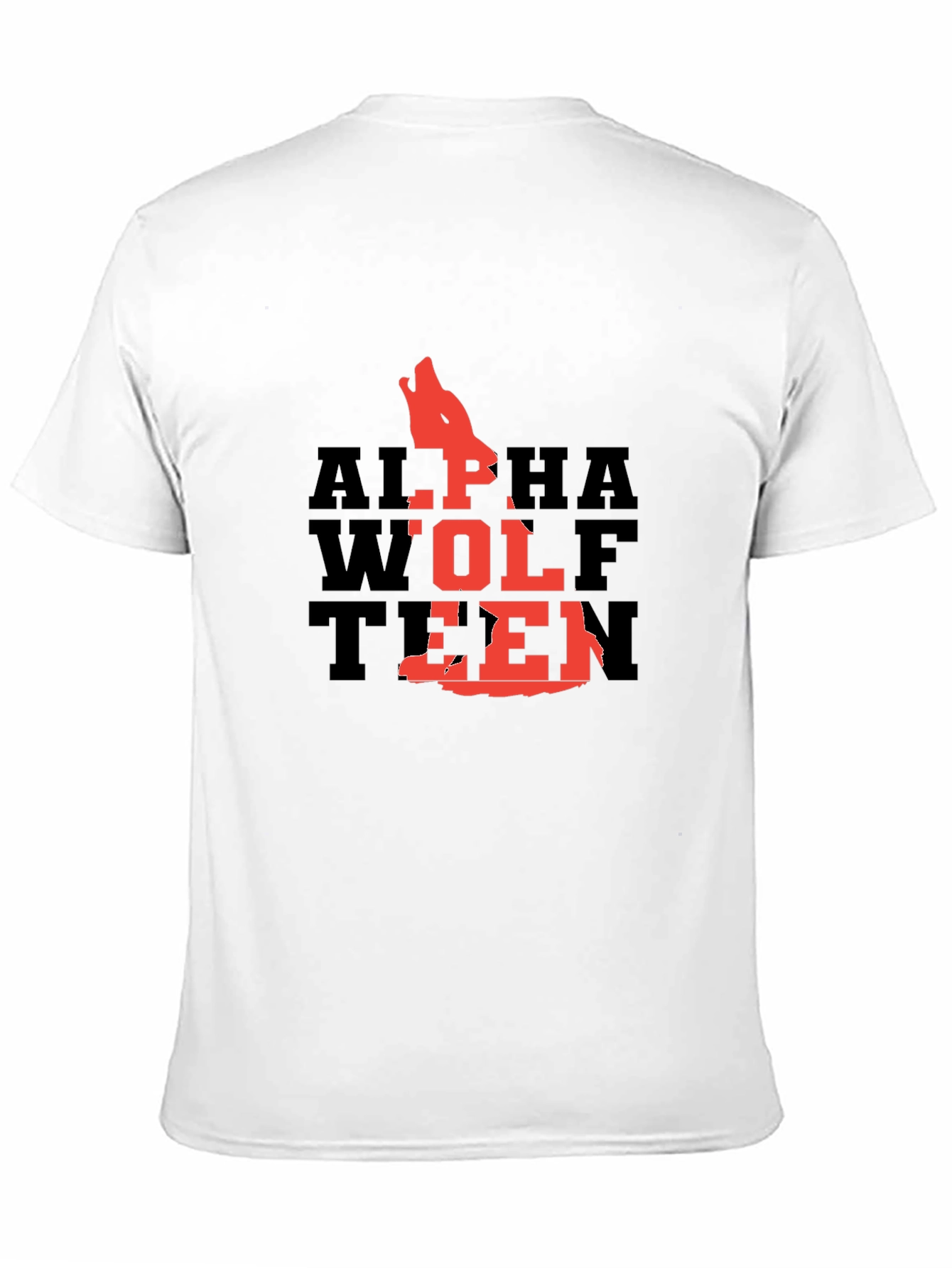 Alpha Wolf Teen Graphic T-Shirt - Black