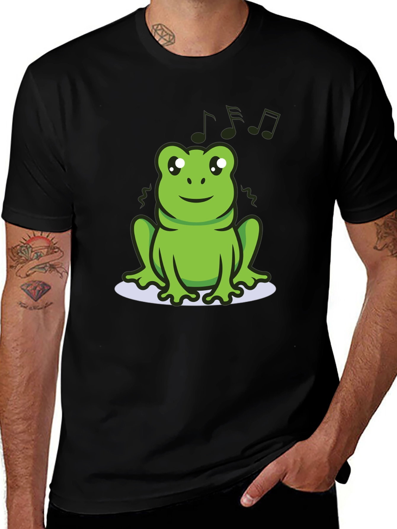 Cute Frog Tee - Musical Amphibian Design