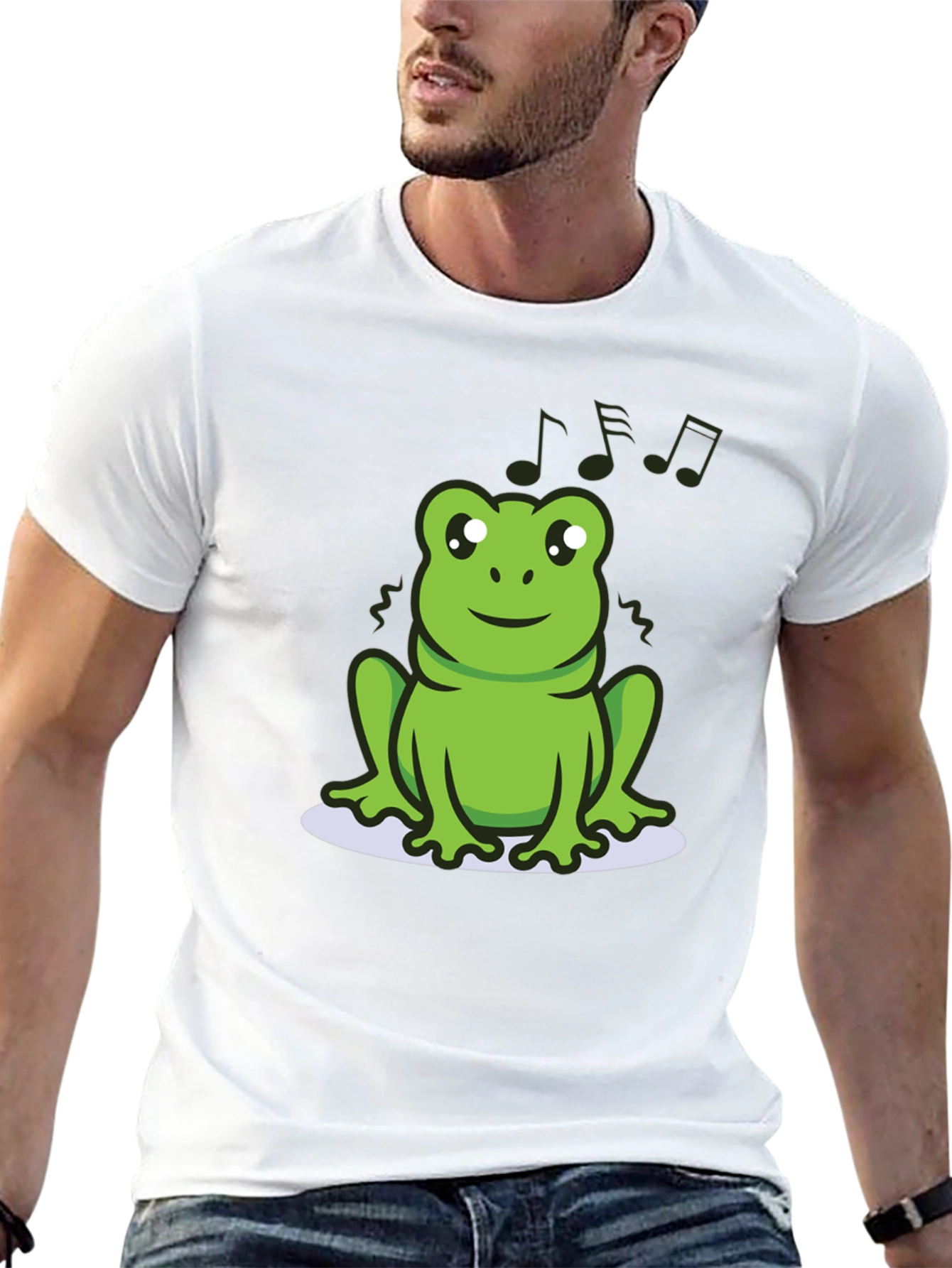 Cute Frog Tee - Musical Amphibian Design