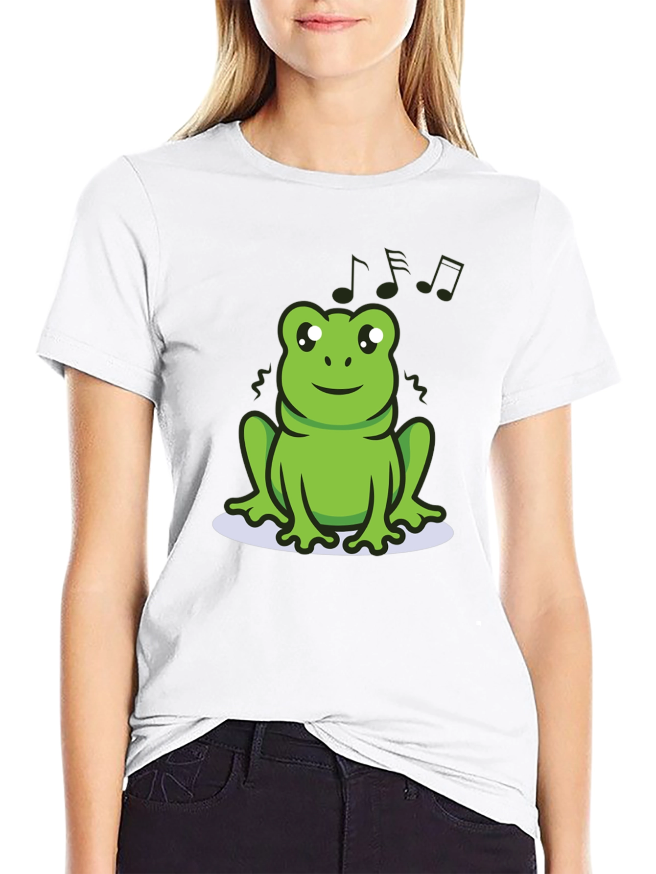 Cute Frog Tee - Musical Amphibian Design