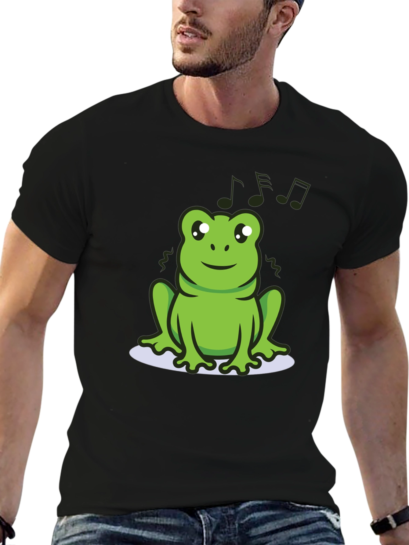 Cute Frog Tee - Musical Amphibian Design
