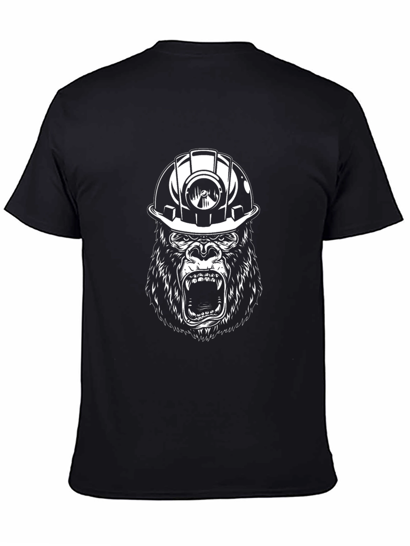 Gorilla Miner Graphic T-Shirt - Black Cotton Tee