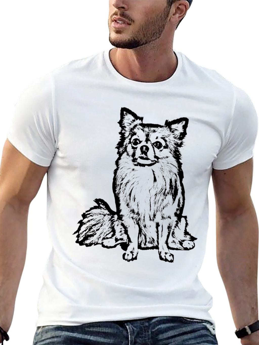 Black Dog Graphic Tee - Soft Cotton Blend