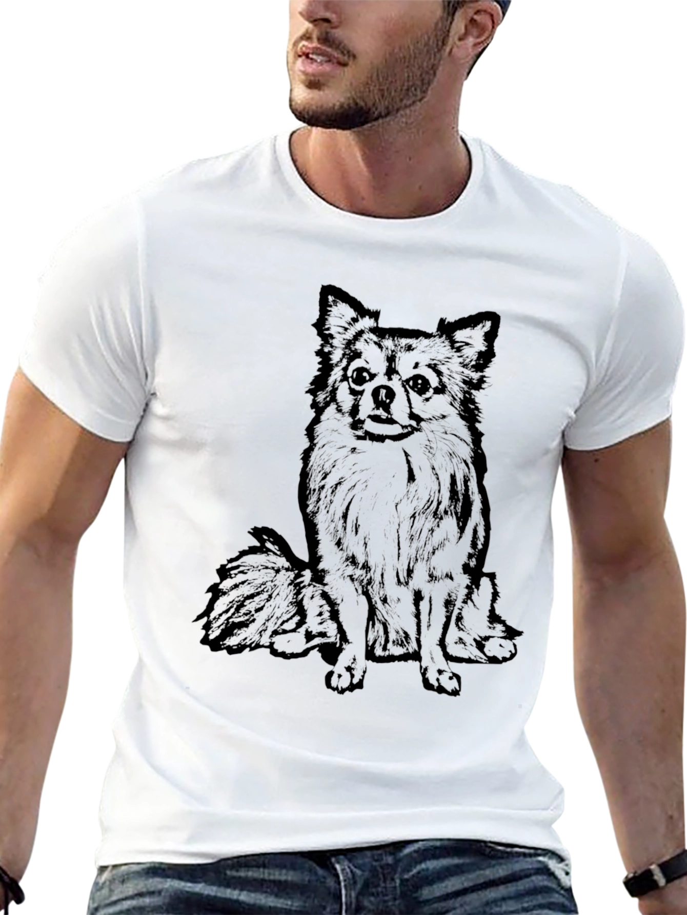 Black Dog Graphic Tee - Soft Cotton Blend