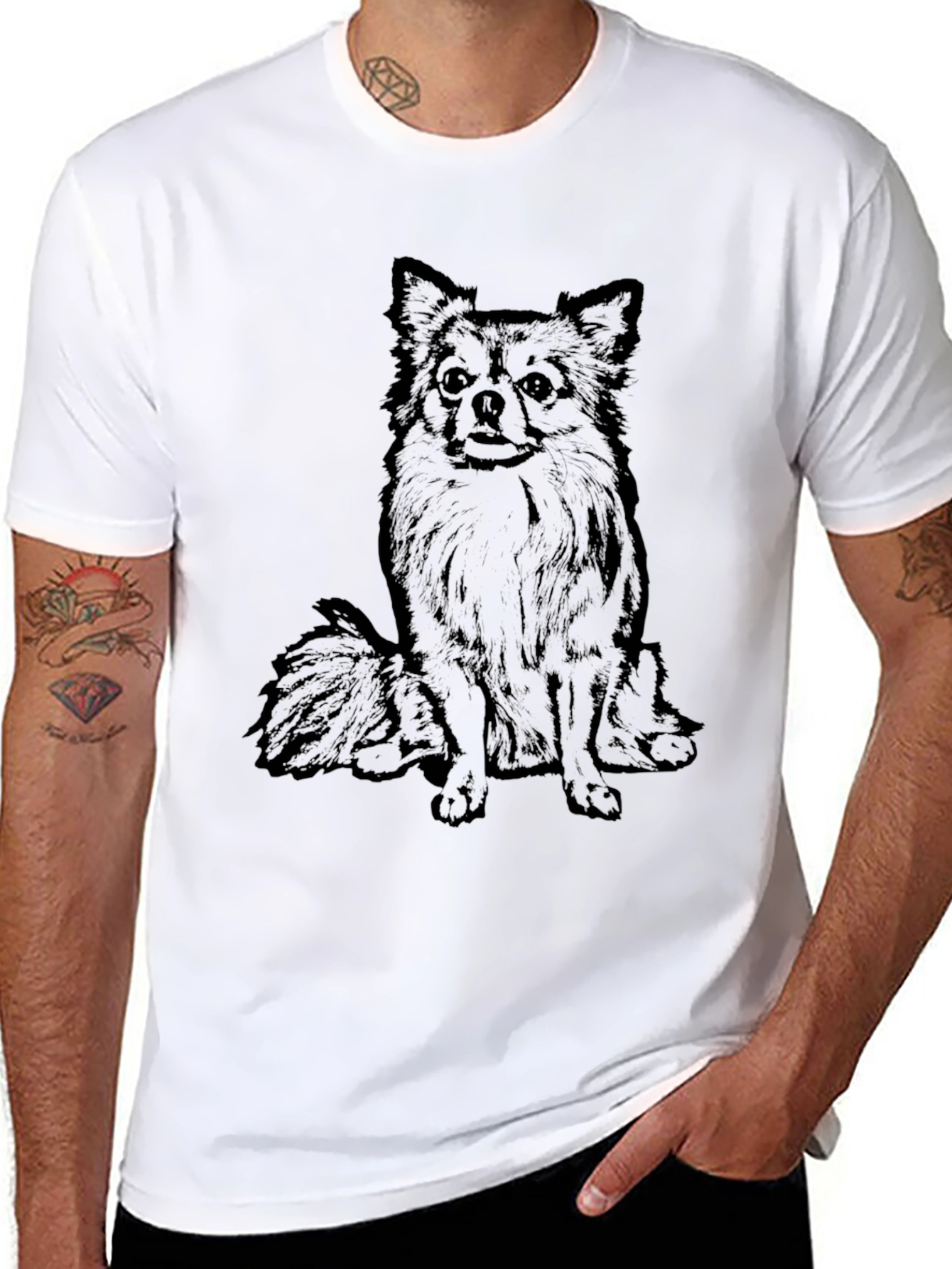 Black Dog Graphic Tee - Soft Cotton Blend