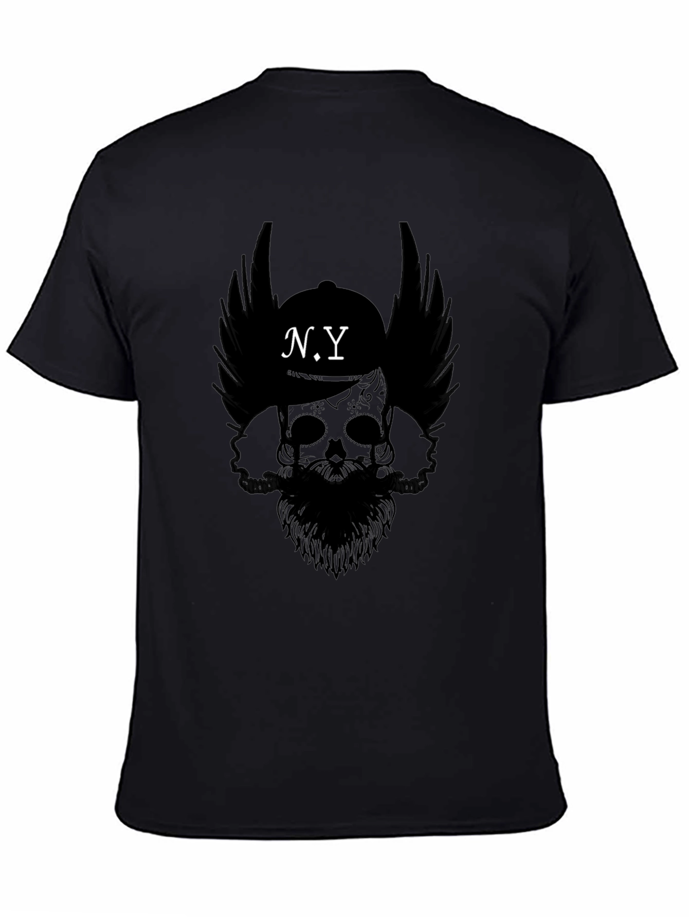 N.Y. Skull Graphic Black T-Shirt