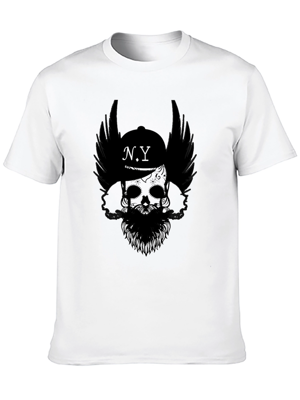 N.Y. Skull Graphic Black T-Shirt