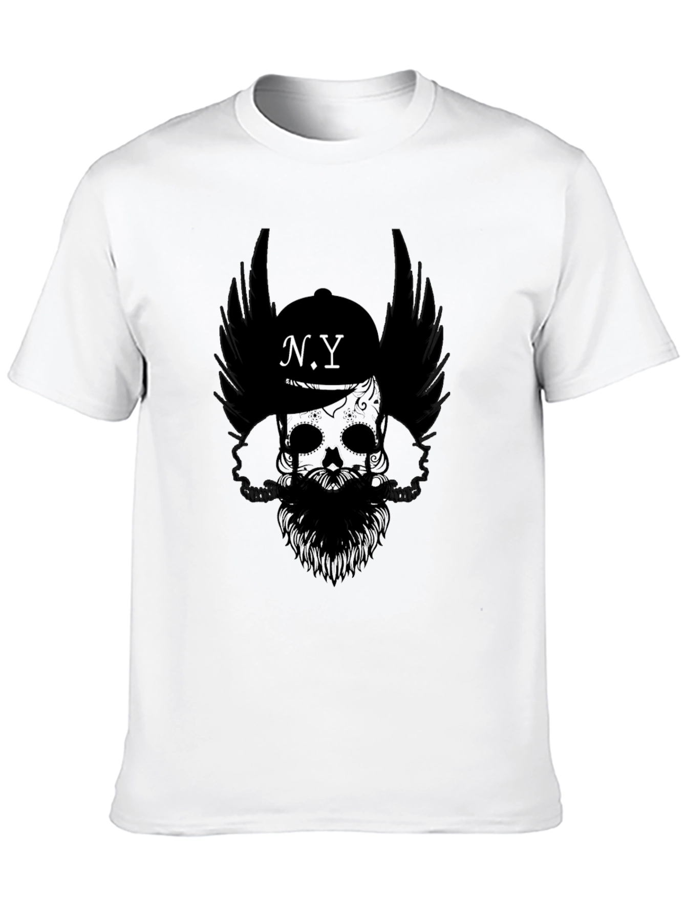 N.Y. Skull Graphic Black T-Shirt