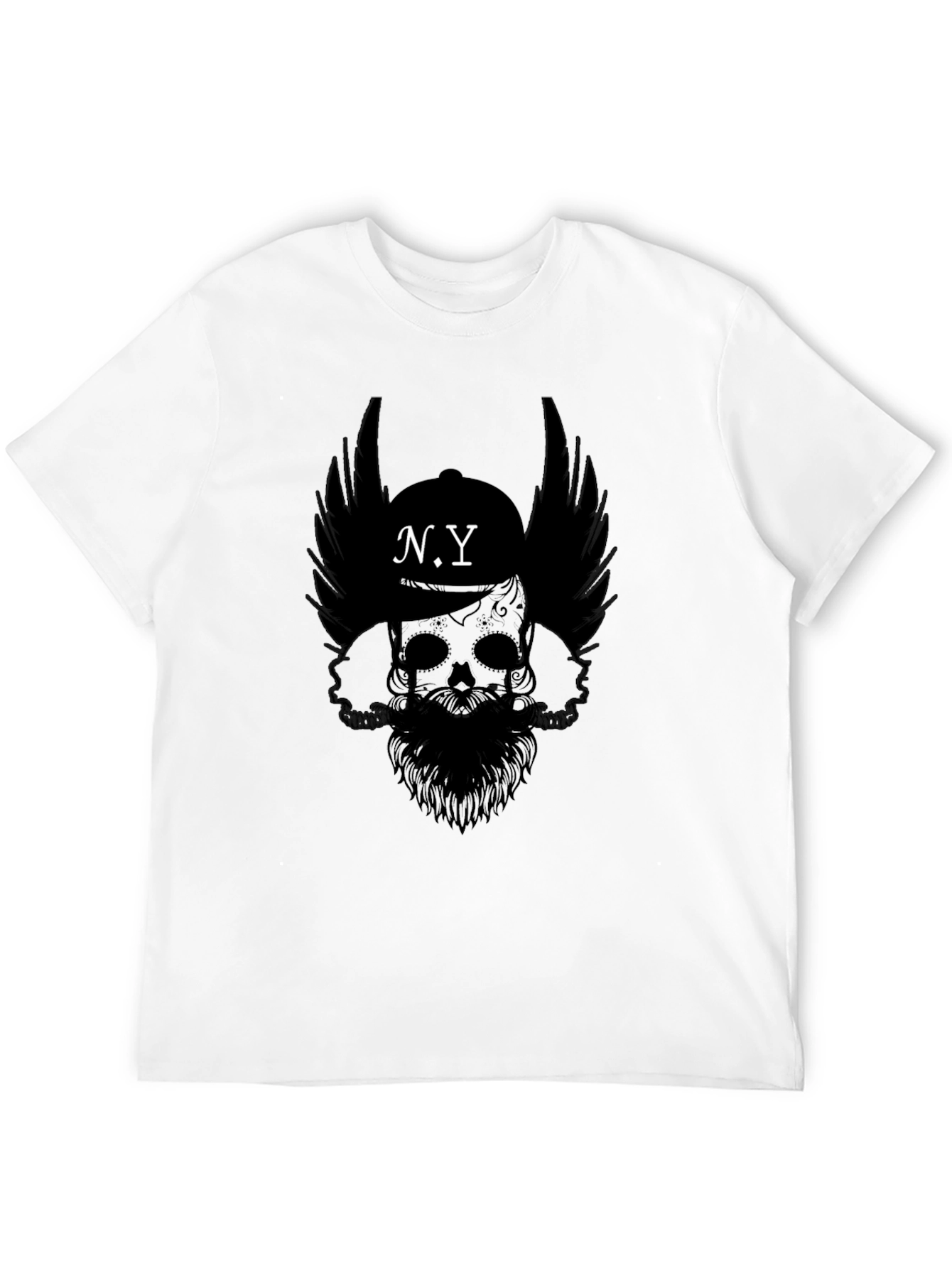 N.Y. Skull Graphic Black T-Shirt