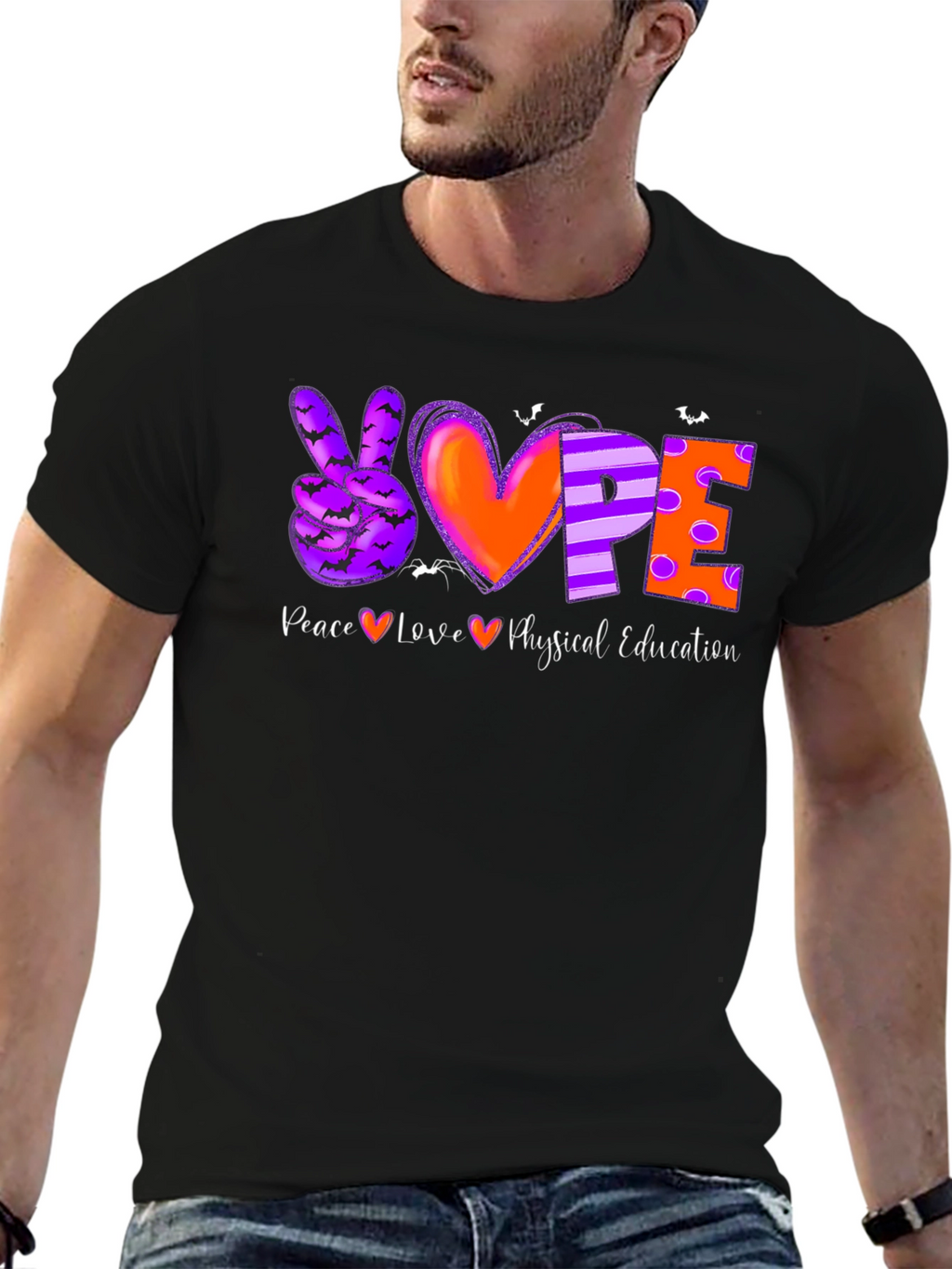 Peace Love Physical Education Halloween T-Shirt