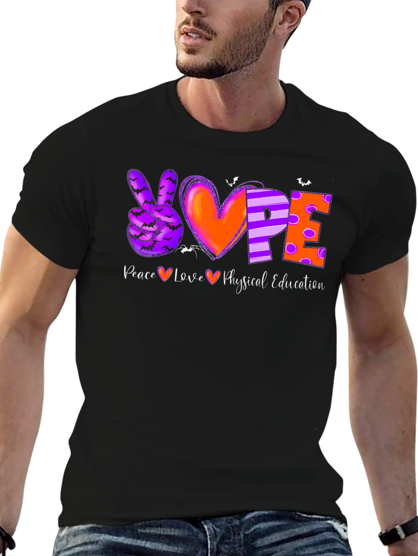 Peace Love Physical Education Halloween T-Shirt