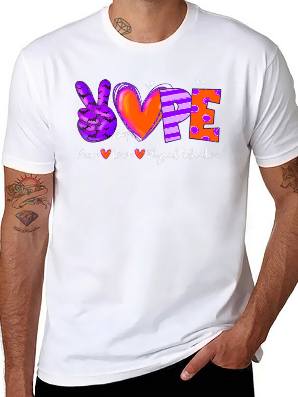 Peace Love Physical Education Halloween T-Shirt