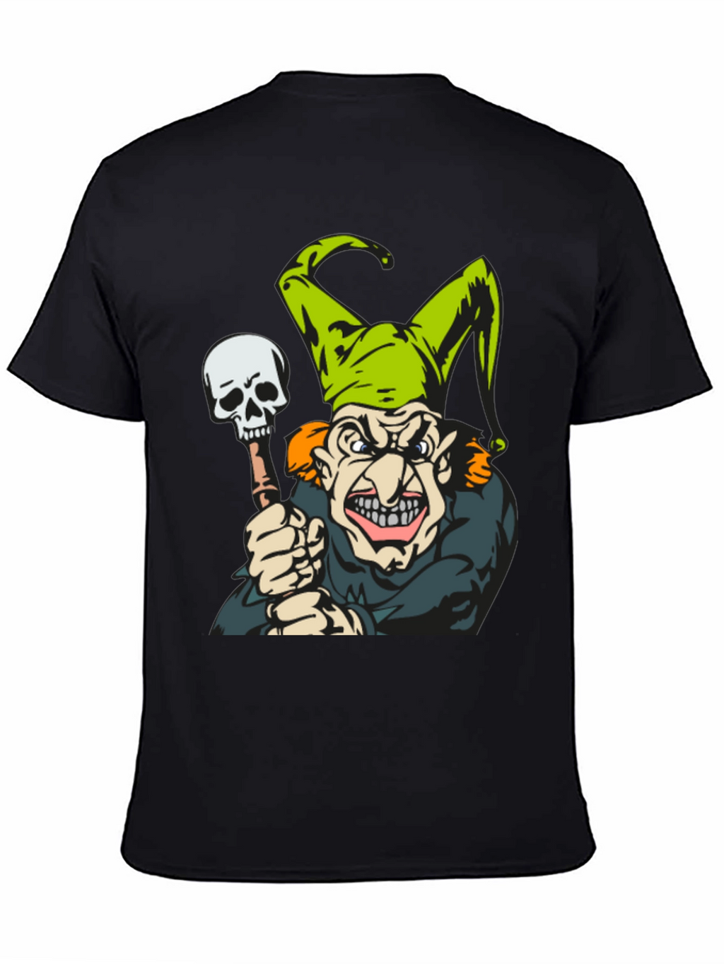 Jester Skull T-Shirt - Mens Black Graphic Tee