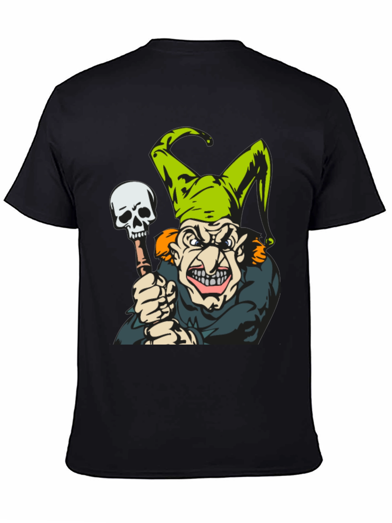 Jester Skull T-Shirt - Mens Black Graphic Tee