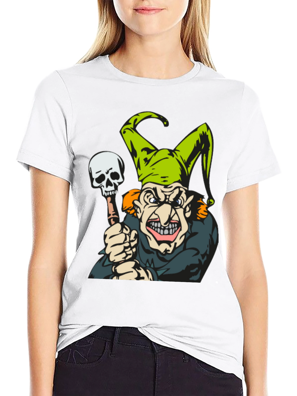Jester Skull T-Shirt - Mens Black Graphic Tee