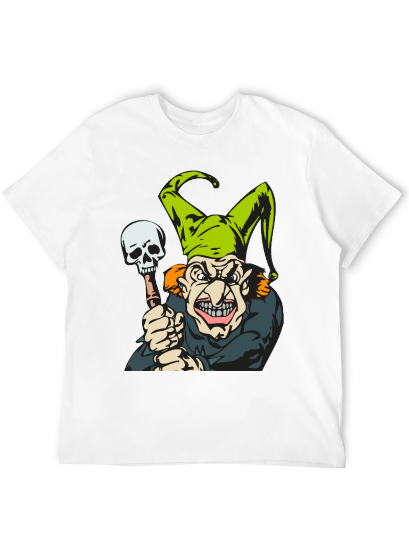 Jester Skull T-Shirt - Mens Black Graphic Tee