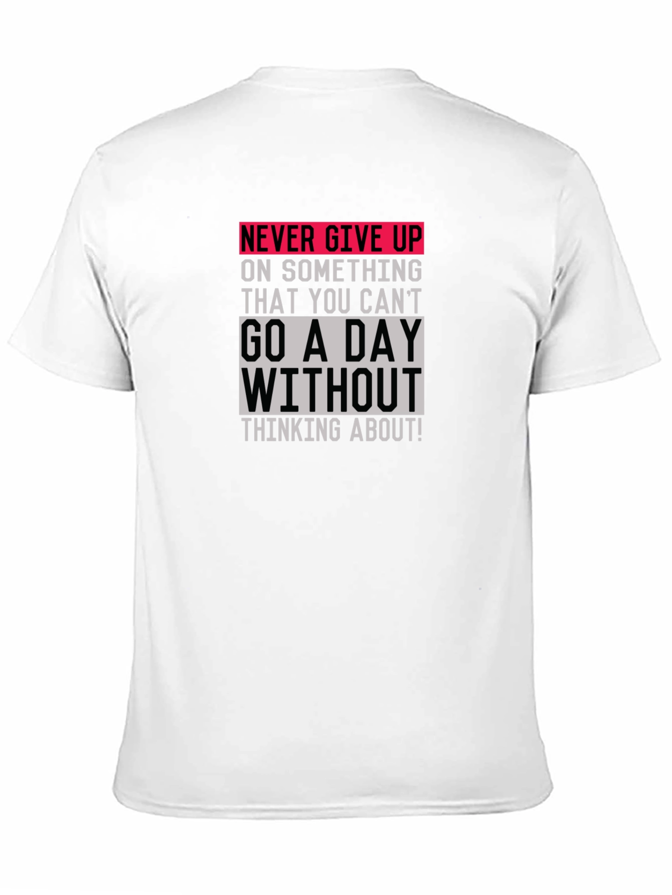 Motivational Graphic Tee - Never Give Up