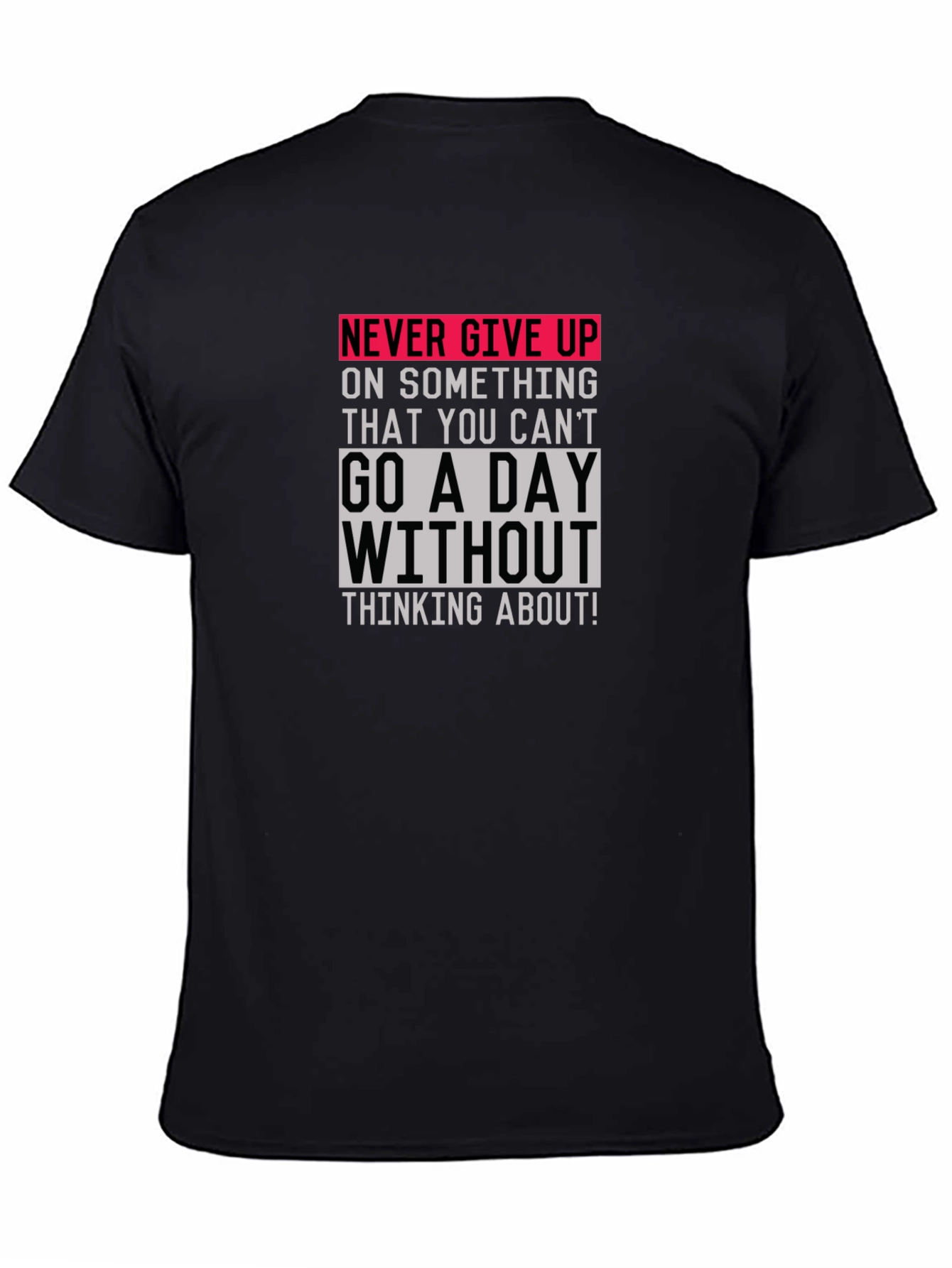 Motivational Graphic Tee - Never Give Up