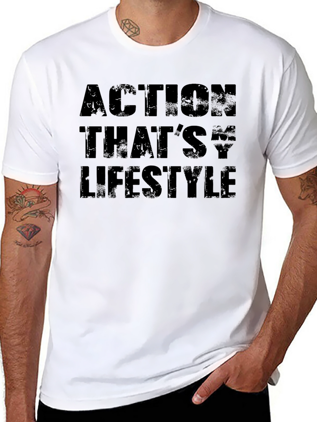 Action Lifestyle Black Graphic Tee
