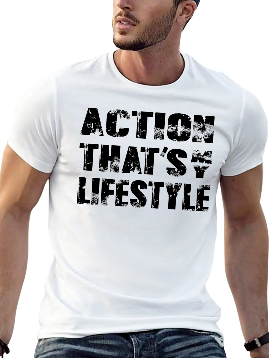 Action Lifestyle Black Graphic Tee